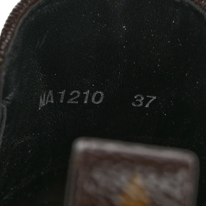 Louis Vuitton Patent Monogram LV Beaubourg Ankle Boots 37 Black 7 of 8
