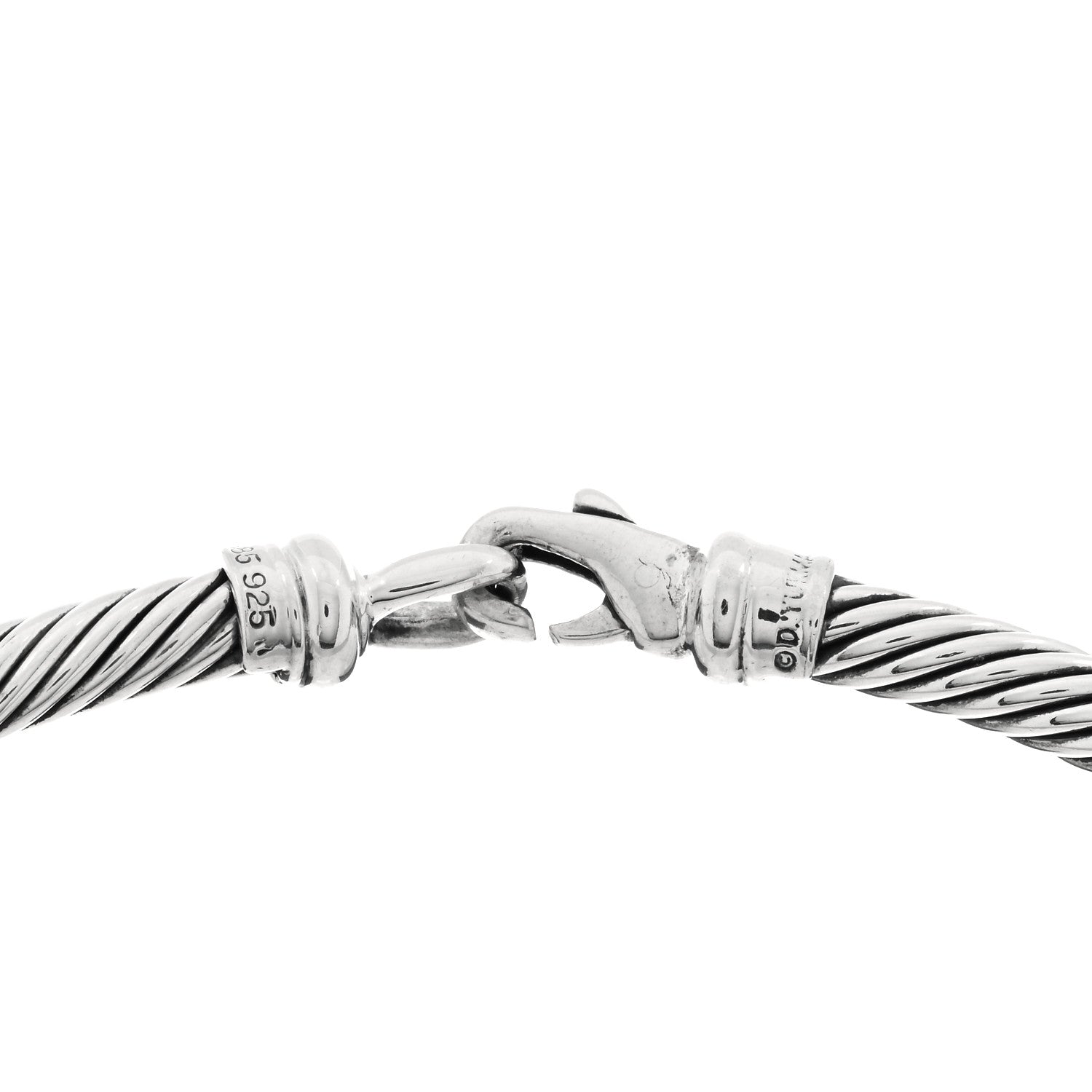 David Yurman Sterling Silver 14K Yellow Gold Diamond Metro Cable Necklace 3 of 3