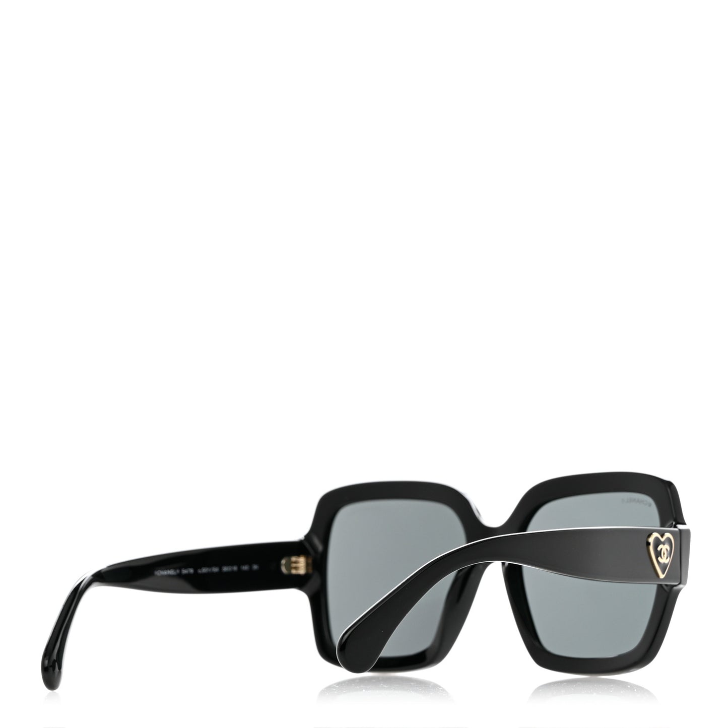 Acetate Square Heart Sunglasses 5479 Black