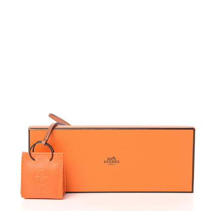 Hermes Milo Lambskin Swift Shopping Bag Charm Feu Gold 3 of 3