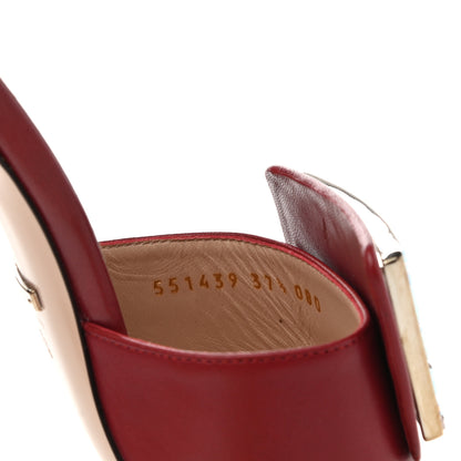 Gucci Malaga Kid Crystal Square G Madelyn Mules 37.5 Romantic Cerise 8 of 9