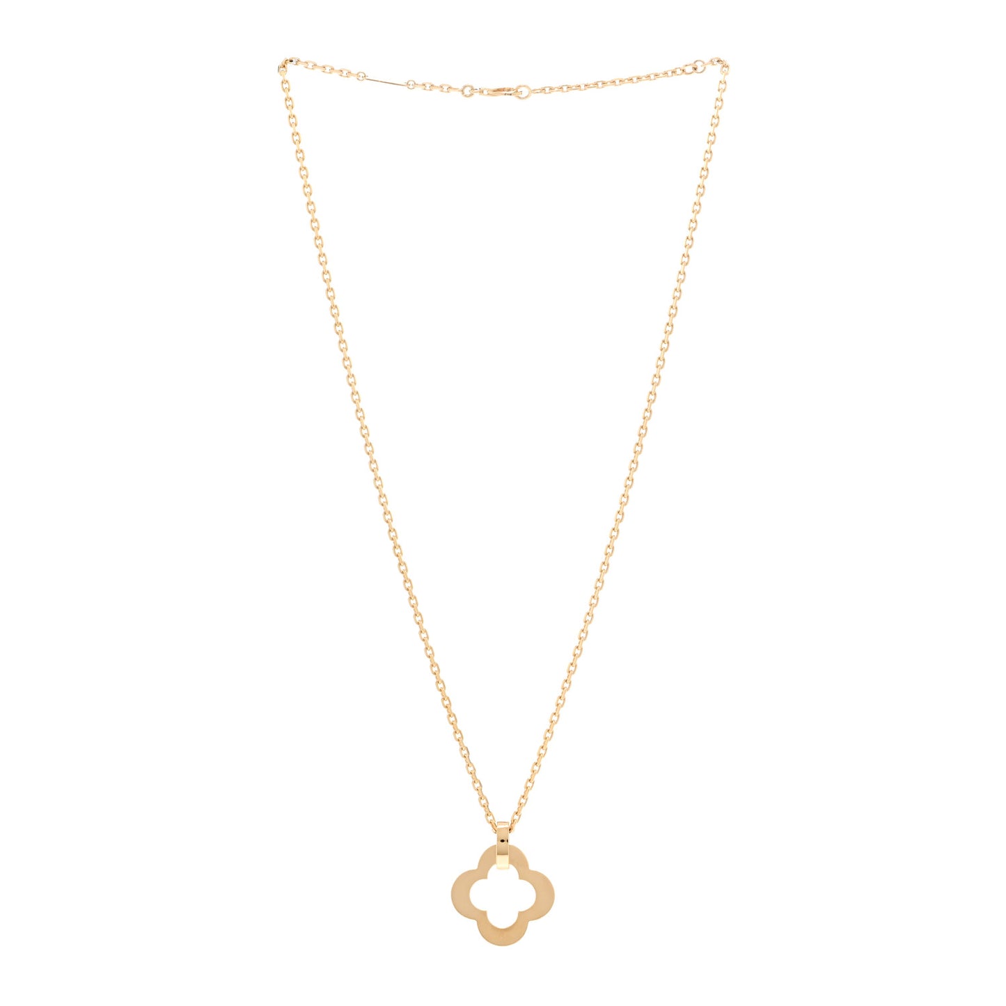 18K Yellow Gold Byzantine Alhambra Pendant Necklace