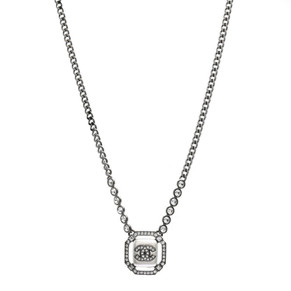 Chanel Ruthenium Crystal Pearl CC Necklace 1 of 5