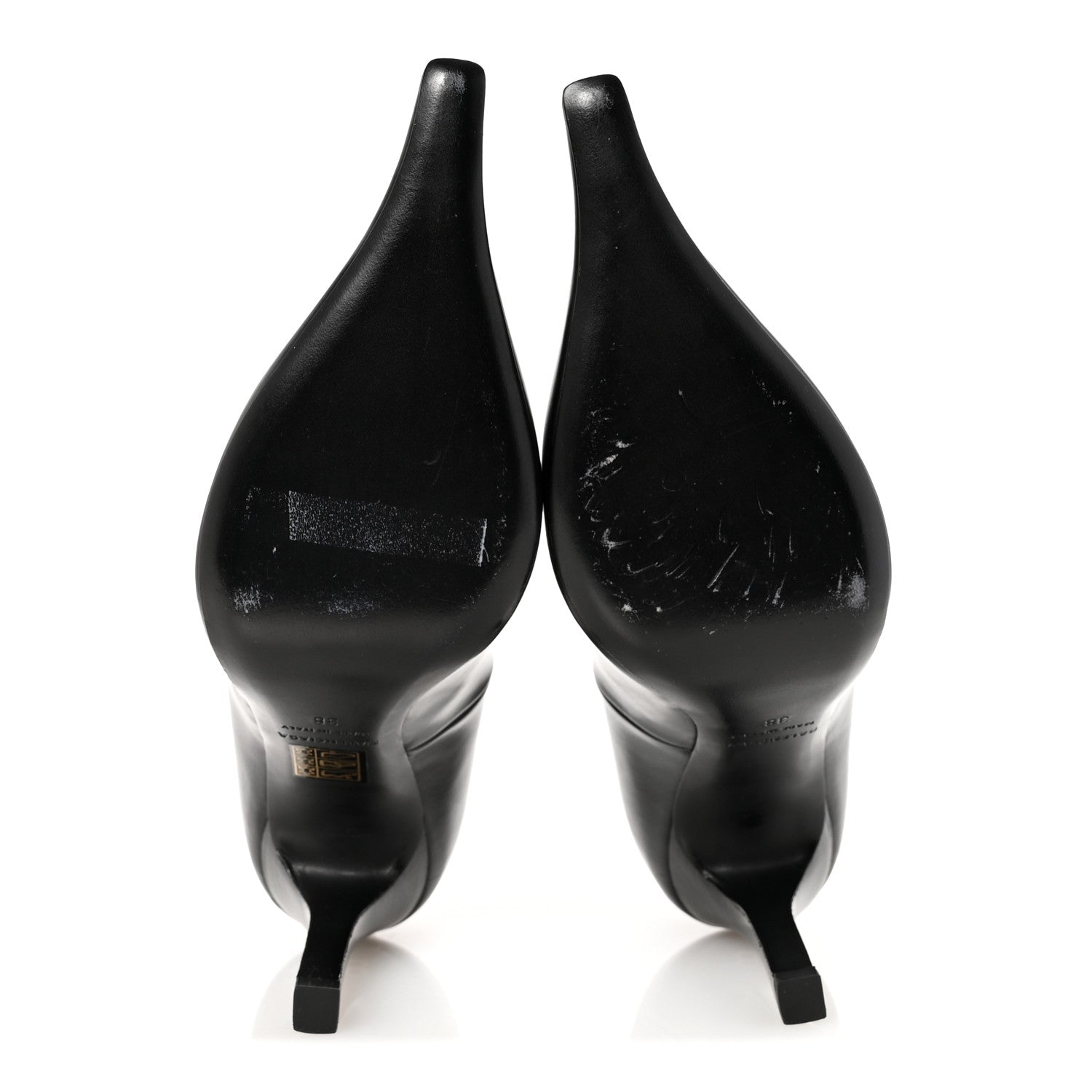Balenciaga Distressed Calfskin Odeon 100mm Pumps 38 Black 6 of 10