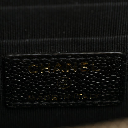 Chanel Caviar Quilted Small Tiny CC Vanity Case With Chain Black 6 of 11