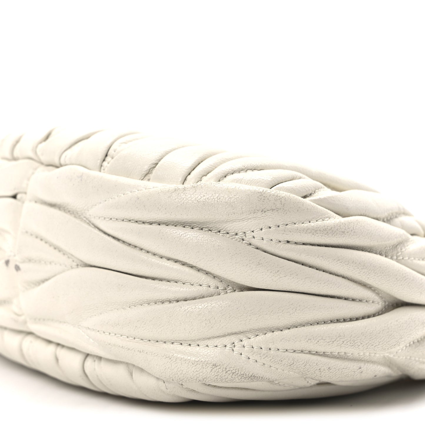 Nappa Matelasse Mini Wander Hobo White
