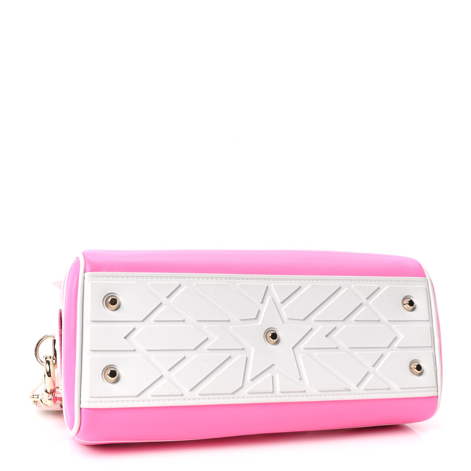 Christian Dior Calfskin Small Dior Vibe Zip Bowling Bag Pink Multicolor 3 of 9