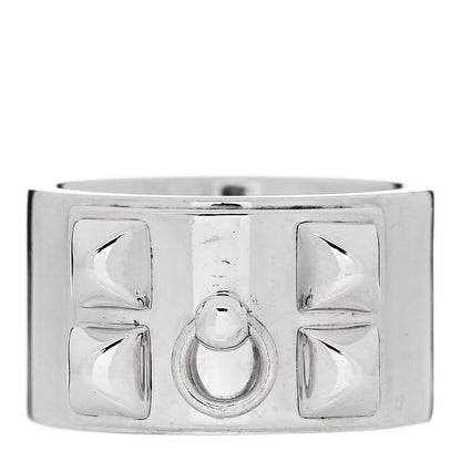 Hermes Sterling Silver Collier De Chien CDC Ring 55 7.25 1 of 4