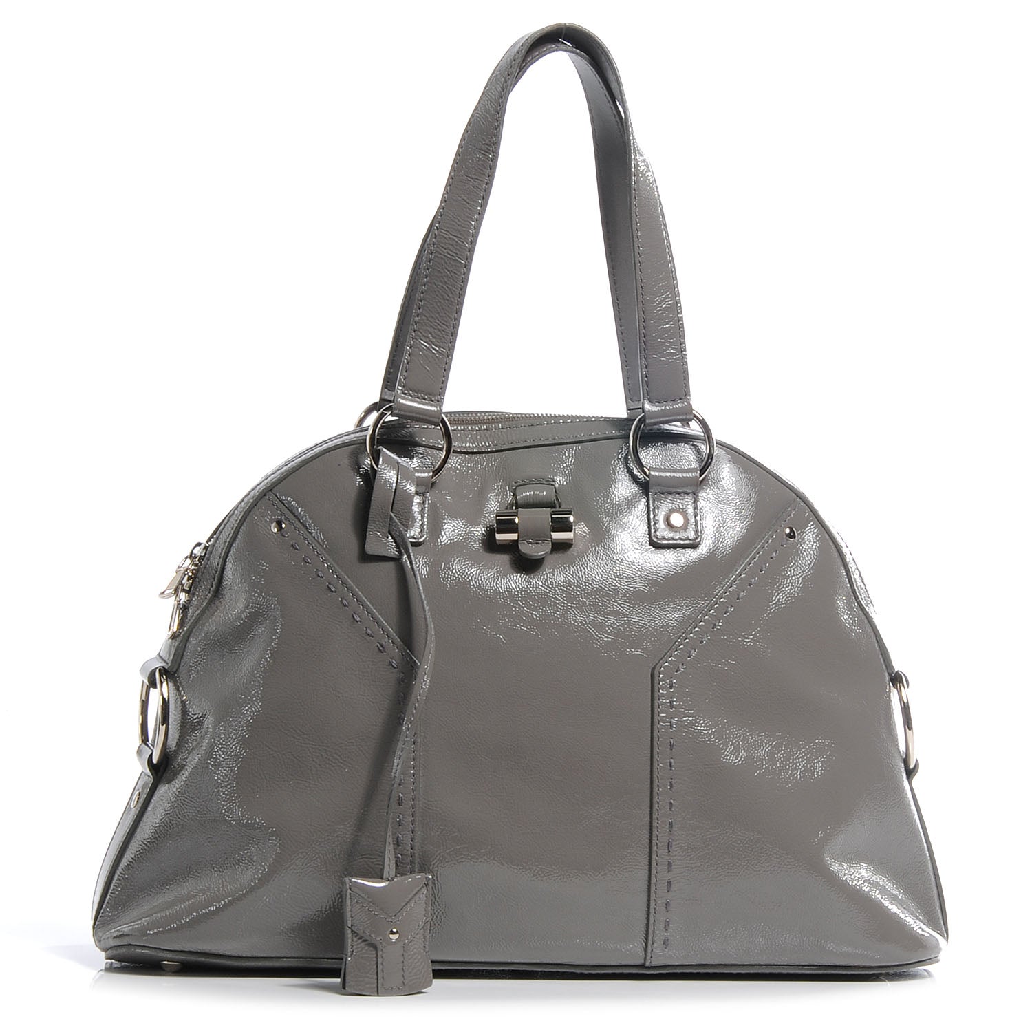 Saint Laurent Patent Large Muse Gray 1 of 10