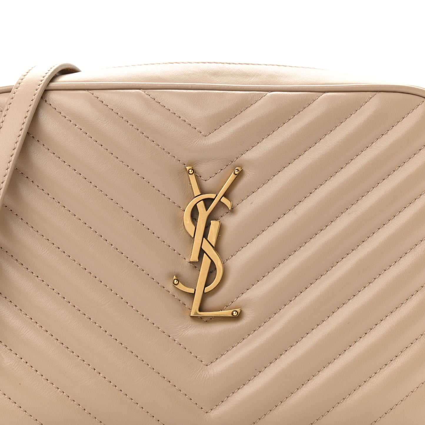 Calfskin Matelasse Monogram Lou Camera Bag Dark Beige