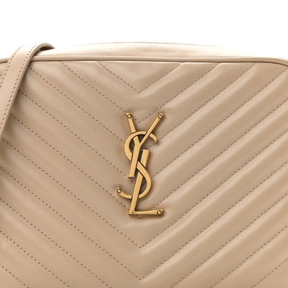 Saint Laurent Calfskin Matelasse Monogram Lou Camera Bag Dark Beige 8 of 11