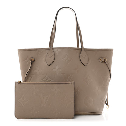 Louis Vuitton Empreinte Monogram Giant Neverfull MM Tourterelle 3 of 12