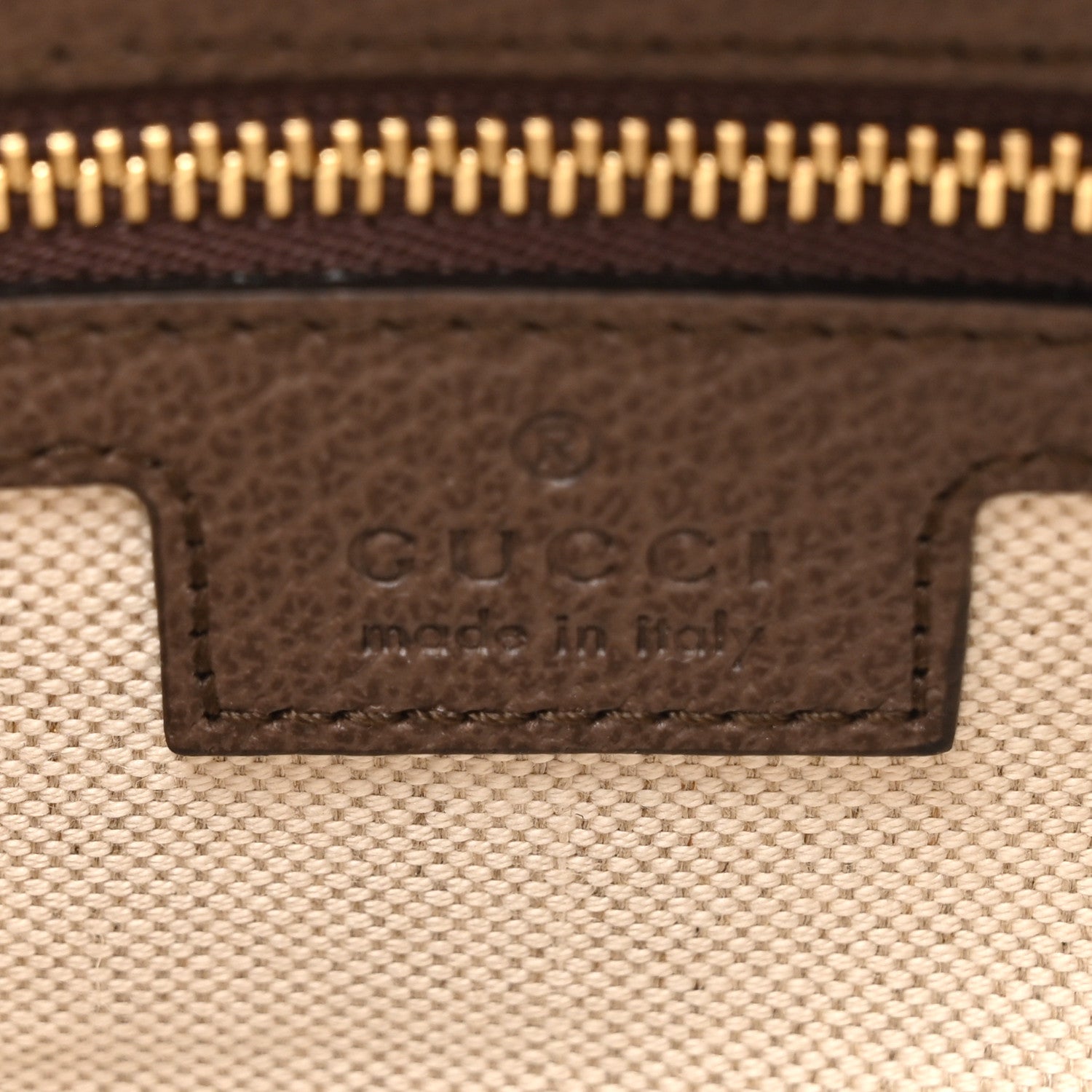 Gucci GG Supreme Monogram Textured Calfskin Web Super Mini Ophidia Shoulder Bag Beige Ebony New Acero 6 of 10