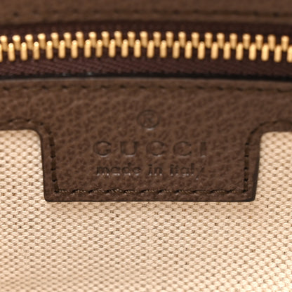 Gucci GG Supreme Monogram Textured Calfskin Web Super Mini Ophidia Shoulder Bag Beige Ebony New Acero 6 of 10