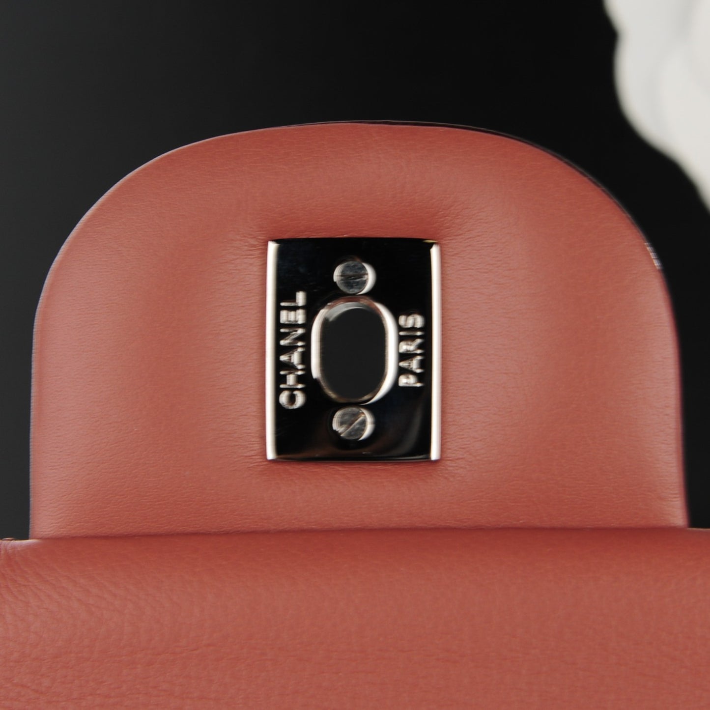 Striated Patent Quilted Jumbo Double Flap Dark Pink