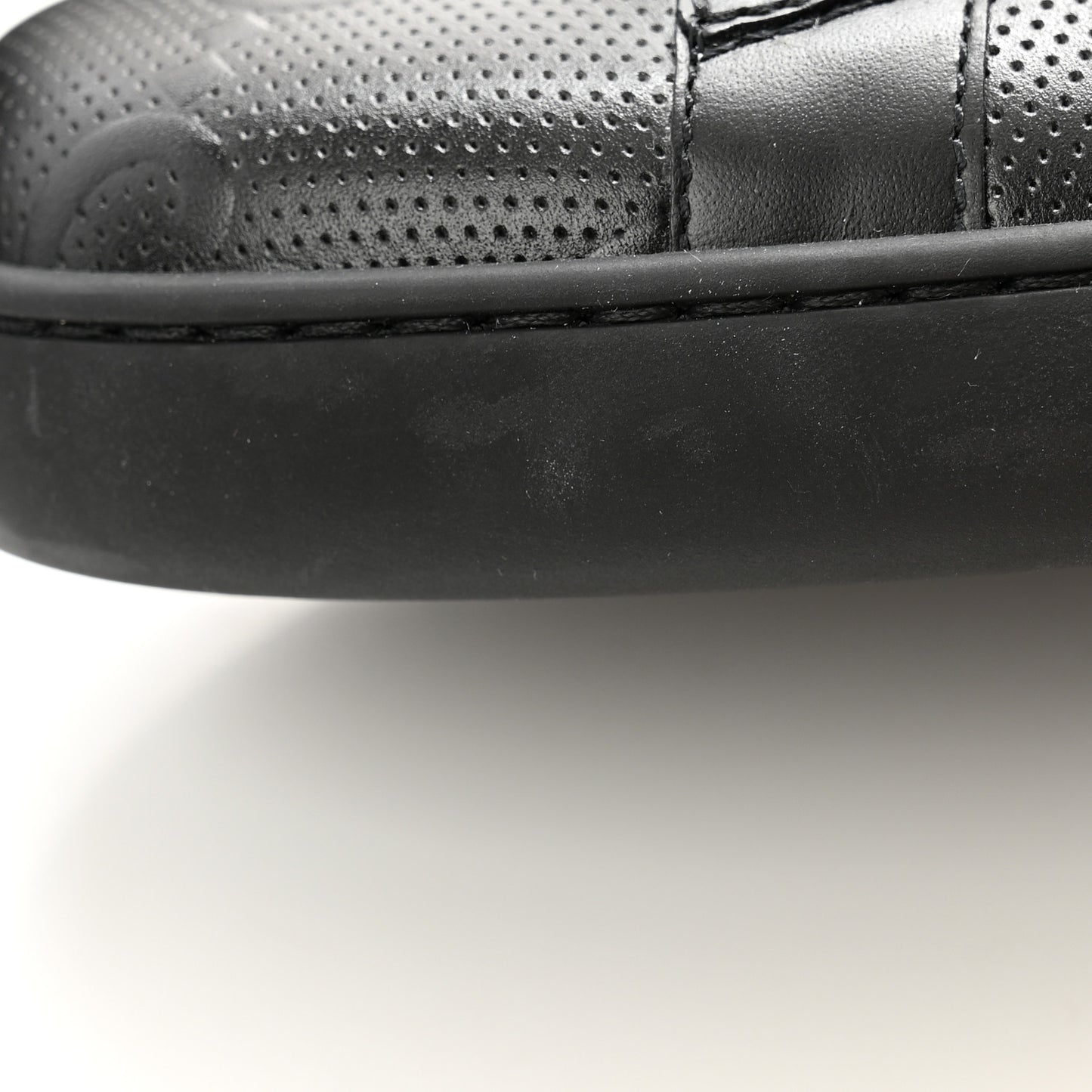 Calfskin GG Tennis Embossed Mens Ace Sneakers 8 Black