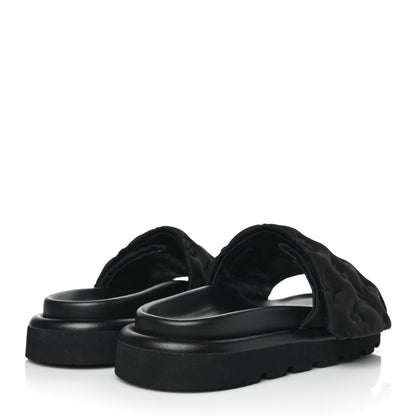 Louis Vuitton Technical Fabric Embossed Monogram Pool Pillow Comfort Mules 37 Black 4 of 9