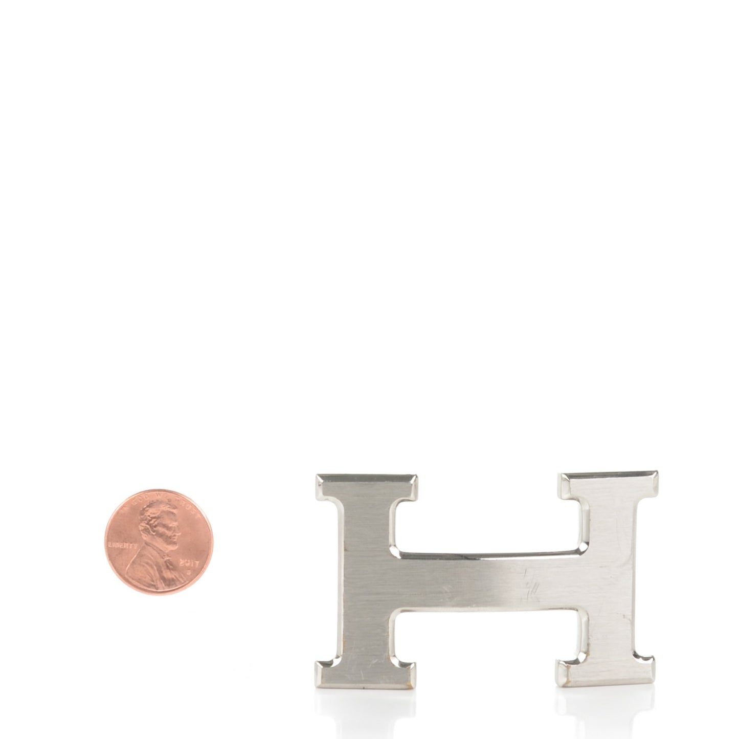 Brushed Palladium 32mm H Belt Buckle