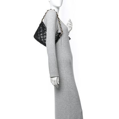 Chanel Lambskin Quilted CC Links Hobo Black 2 of 13