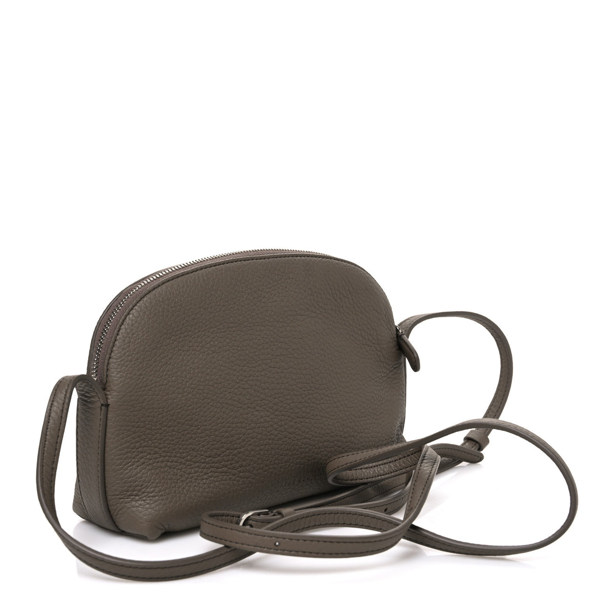Grained Calfskin Annie E/W Crossbody Bag Smoked Taupe