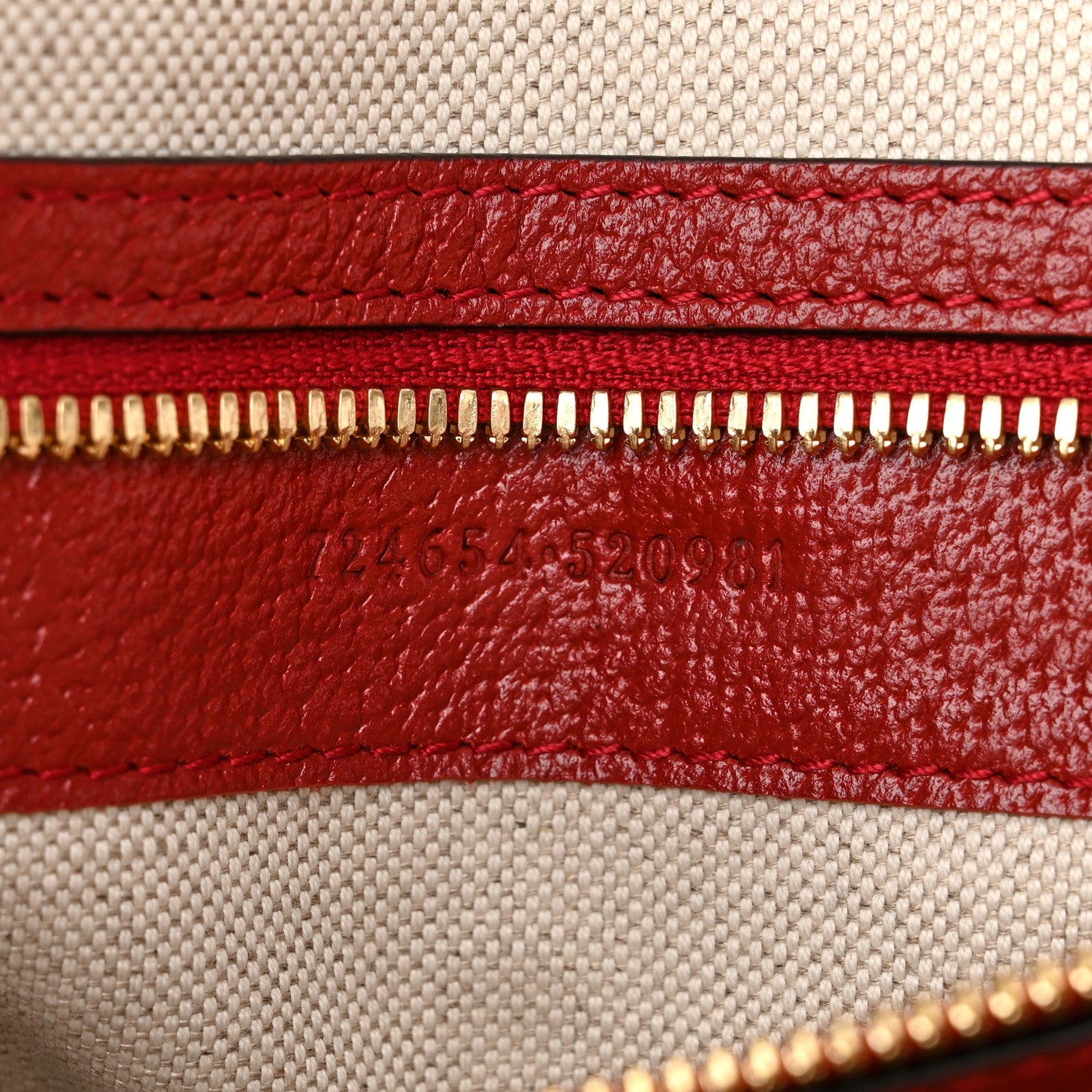 Gucci Textured Dollar Calfskin Web Small Savoy Bowling Tote Red 7 of 10