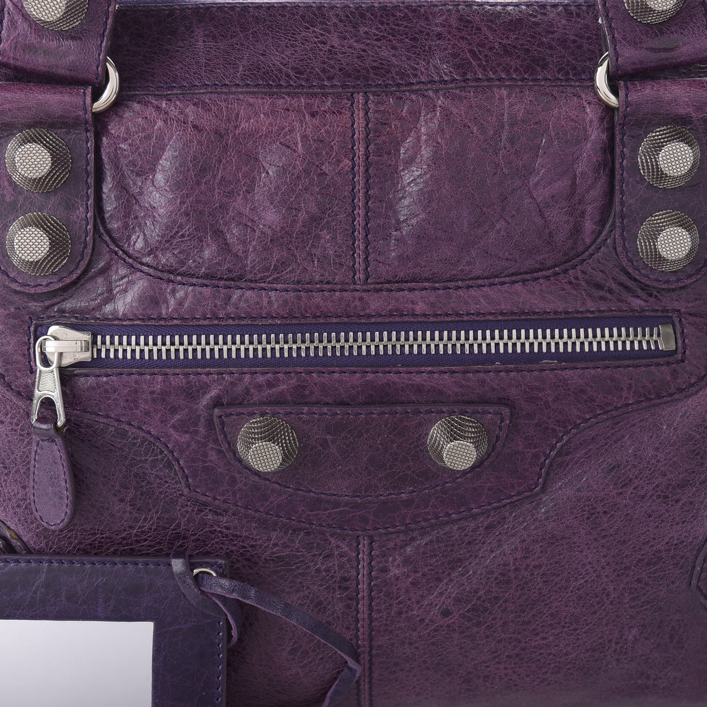 Agneau Giant 21 Silver Hardware Work Raisin