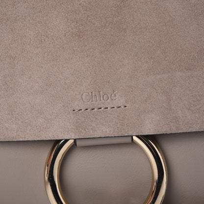 Chloe Suede Calfskin Small Faye Shoulder Bag Motty Grey 5 of 7