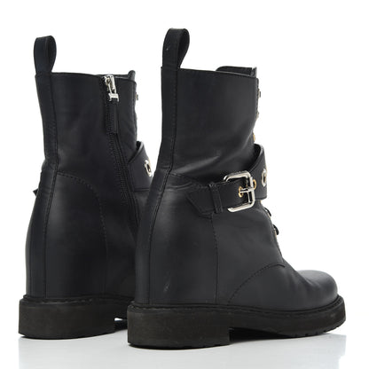 Fendi Calfskin Combat Boots 36.5 Black 4 of 17