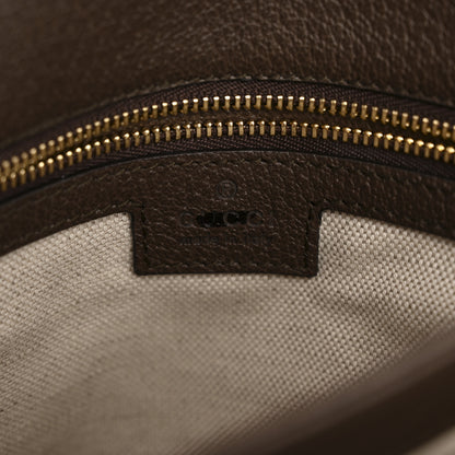 Gucci GG Supreme Monogram Textured Dollar Calfskin Web Medium Blondie Top Handle Shoulder Flap Bag Beige Ebony New Acero 6 of 12