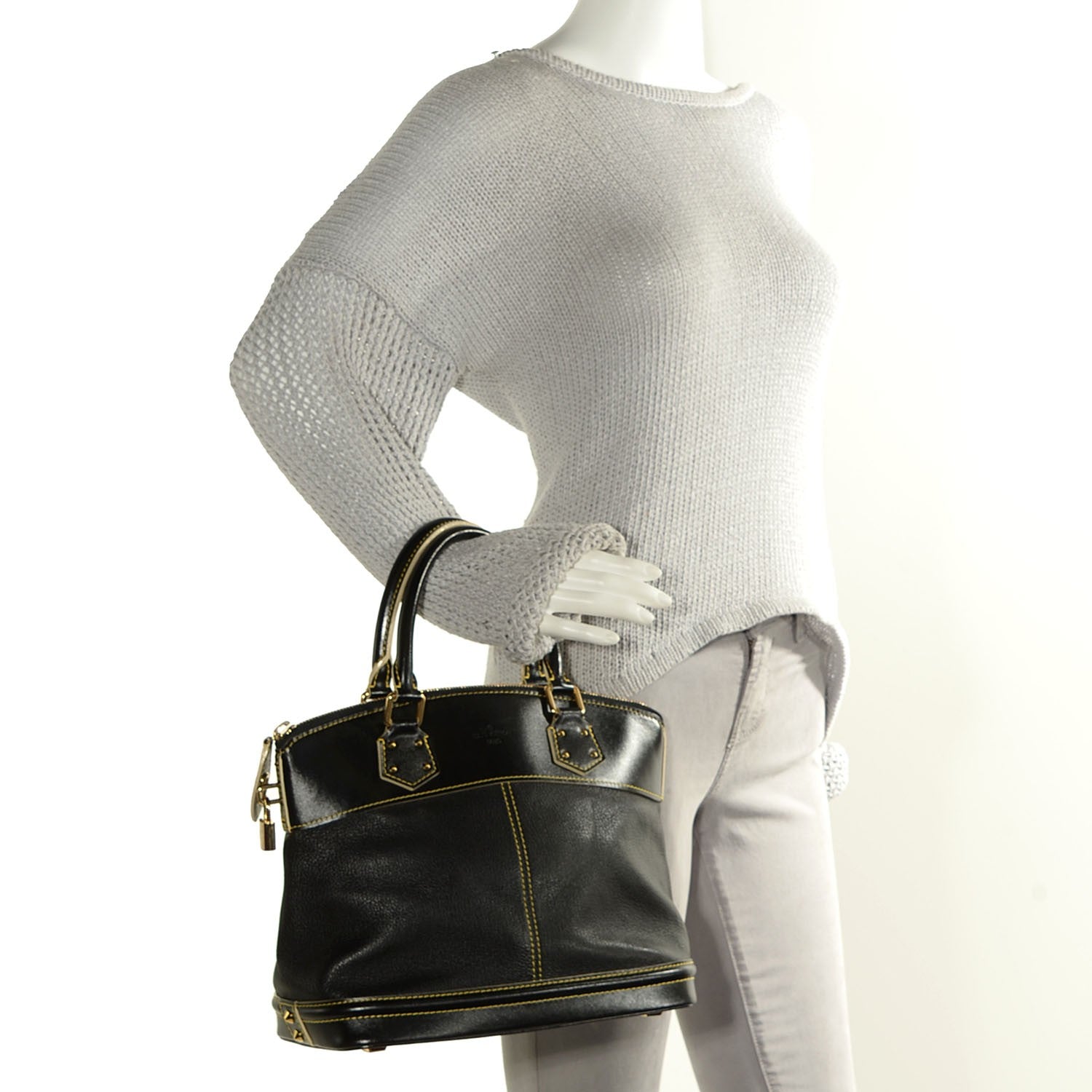 Louis Vuitton Suhali Lockit PM Black 2 of 7