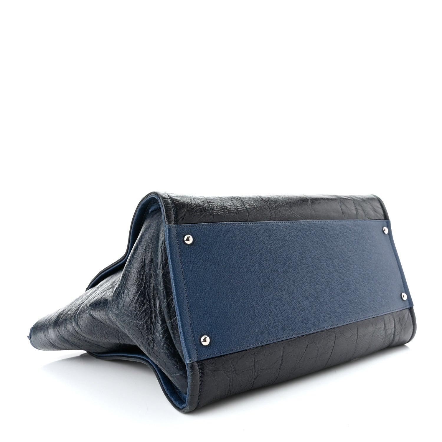 Chanel Glazed Calfskin Large Deauville Tote Blue 4 of 11