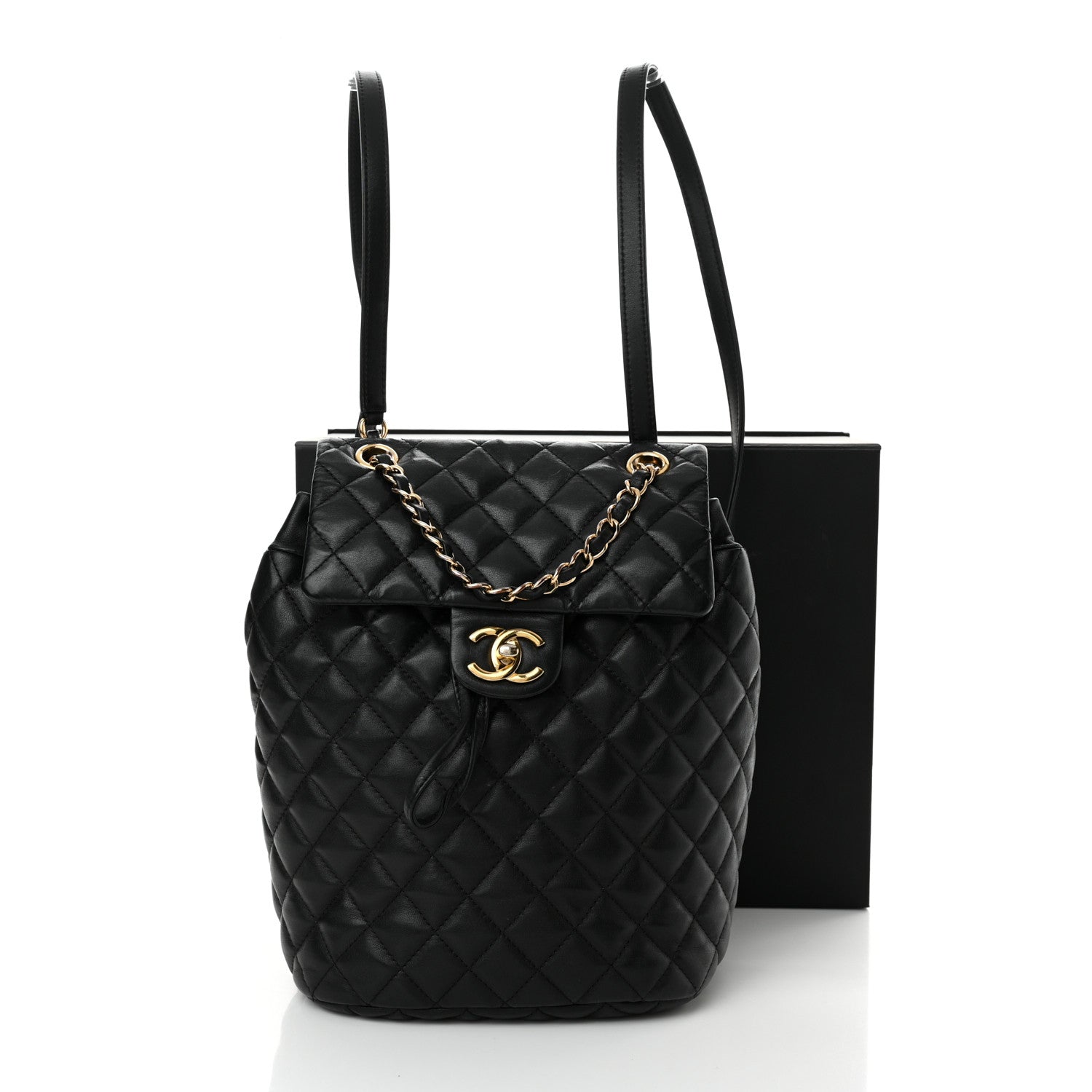 Chanel Calfskin Quilted Small Urban Spirit Backpack Black 11 of 11