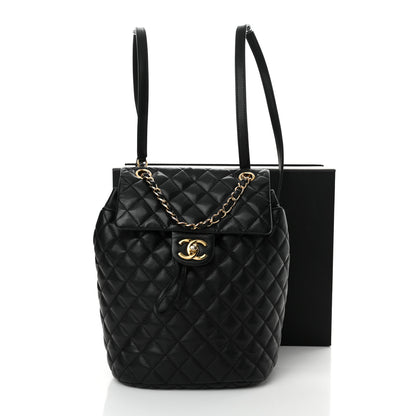 Chanel Calfskin Quilted Small Urban Spirit Backpack Black 11 of 11