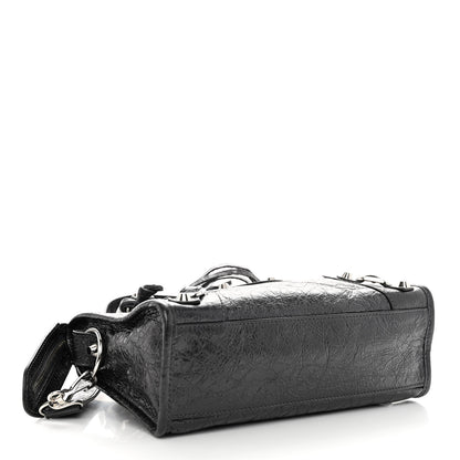 Balenciaga Agneau Classic Silver Hardware Mini City Anthracite 4 of 9