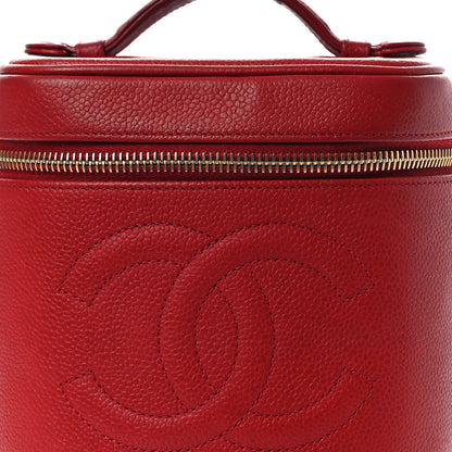 Chanel Caviar Vanity Cosmetic Case Red 9 of 16