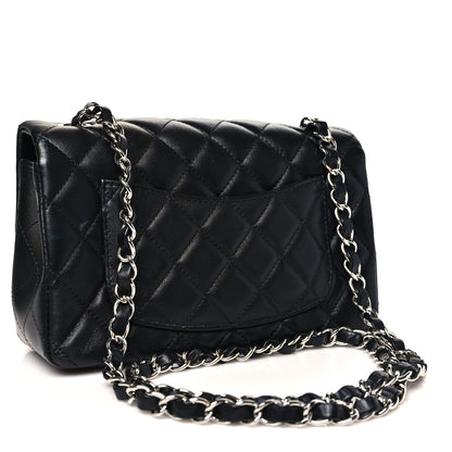 Chanel Lambskin Quilted Mini Rectangular Flap Black 2 of 12