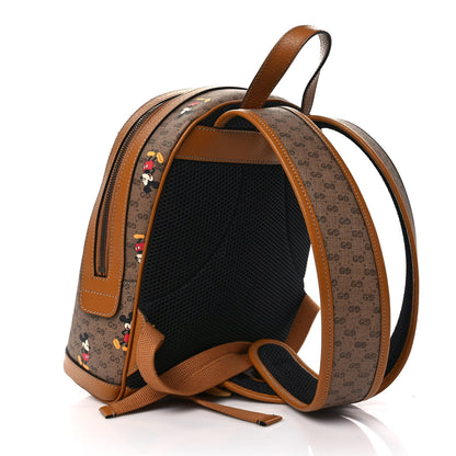 Gucci X DISNEY Mini Vintage GG Supreme Monogram Mickey Mouse Small Dome Backpack Beige Vintage Sun Oil 3 of 9