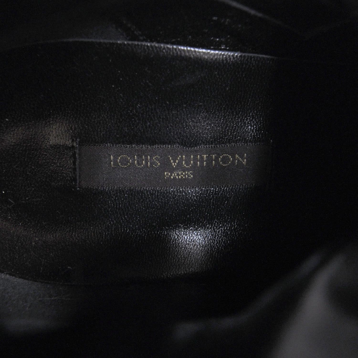 Louis Vuitton Suede Rabbit Fur Glacier Boots 38.5 Black 8 of 9