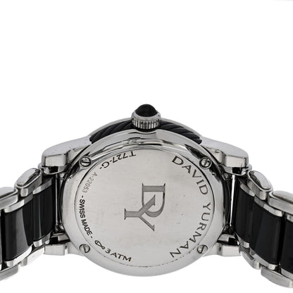 David Yurman Stainless Steel Ceramic Diamond Bezel 34mm Classic Quartz Watch Black 4 of 4
