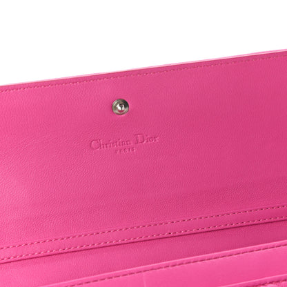 Christian Dior Lambskin Cannage Lady Dior Rendezvous Wallet On Chain Fuchsia 8 of 10