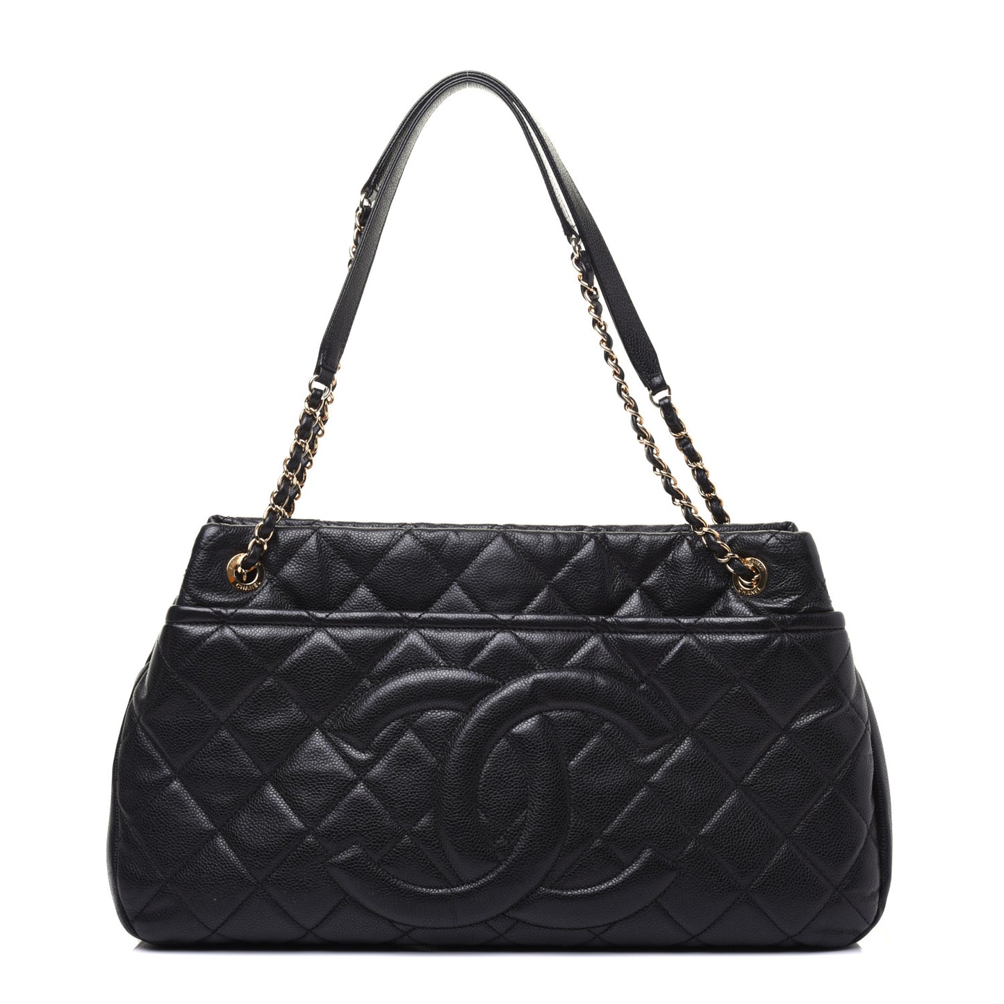 Caviar Quilted CC Timeless Soft Tote Black