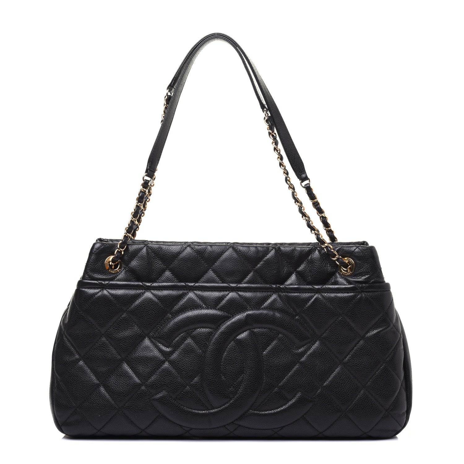Chanel Caviar Quilted CC Timeless Soft Tote Black 1 of 19