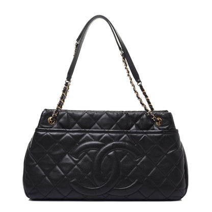Chanel Caviar Quilted CC Timeless Soft Tote Black 1 of 19