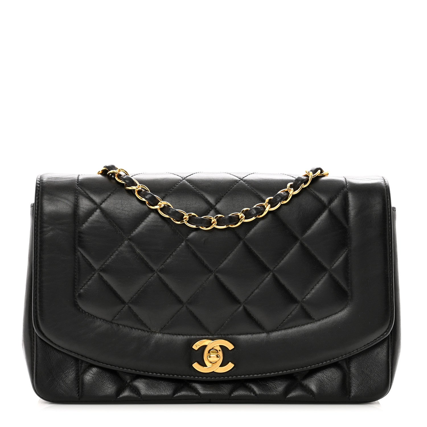 Chanel Lambskin Quilted Medium Single Flap Black 1 of 10