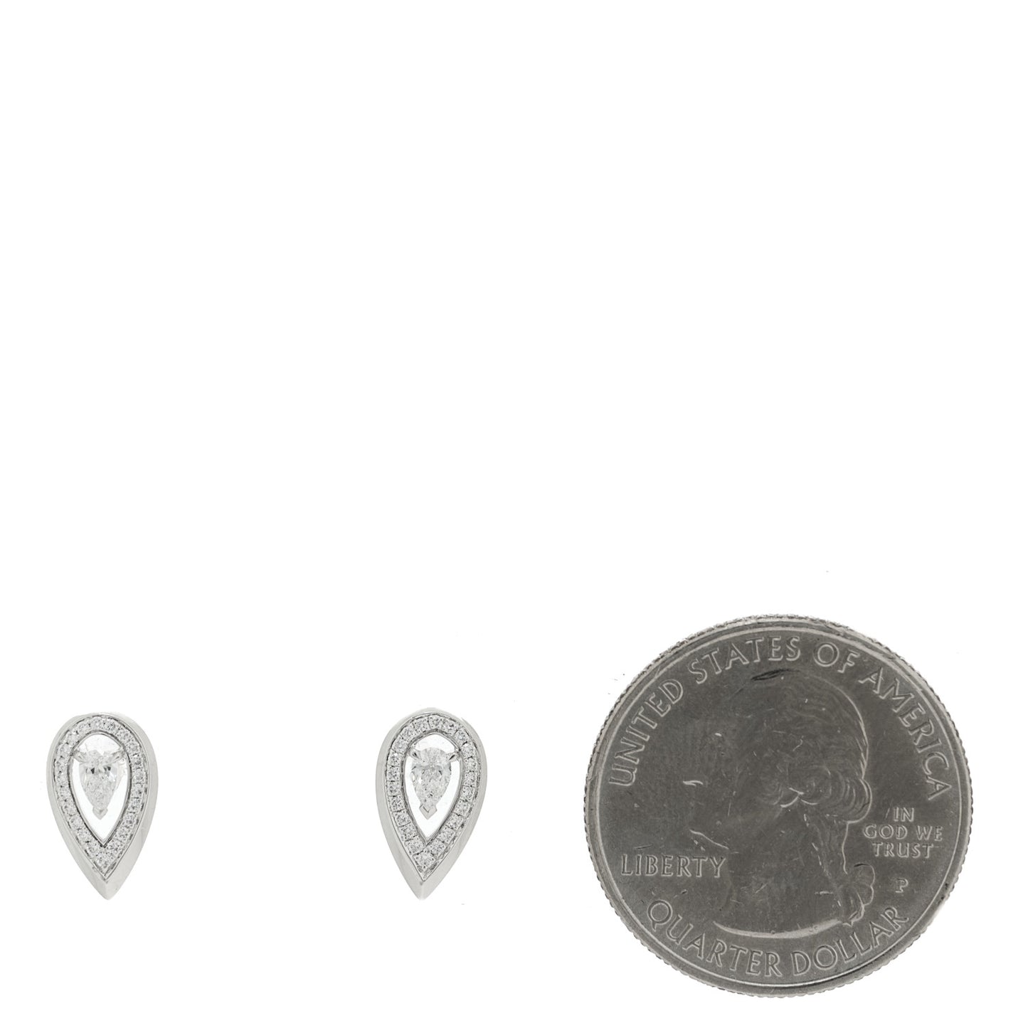 18K White Gold Diamond Small Fiery Earrings