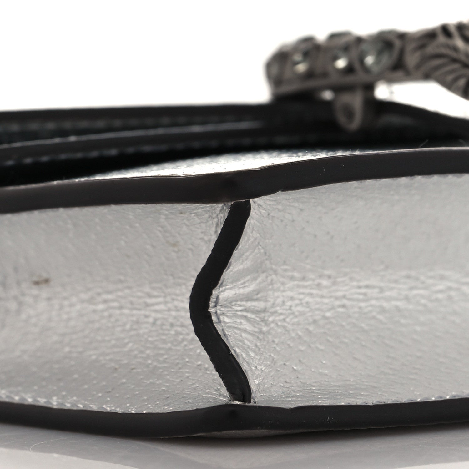 Gucci Metallic Calfskin Super Mini Dionysus Shoulder Bag Silver 8 of 10