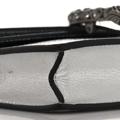 Gucci Metallic Calfskin Super Mini Dionysus Shoulder Bag Silver 8 of 10