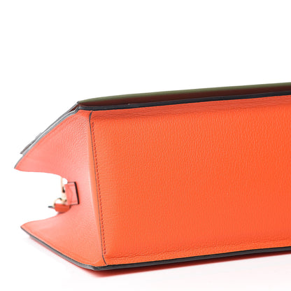 MCM Calfskin Medium Milano Tote Tangerine Tango Winter Mos 6 of 10