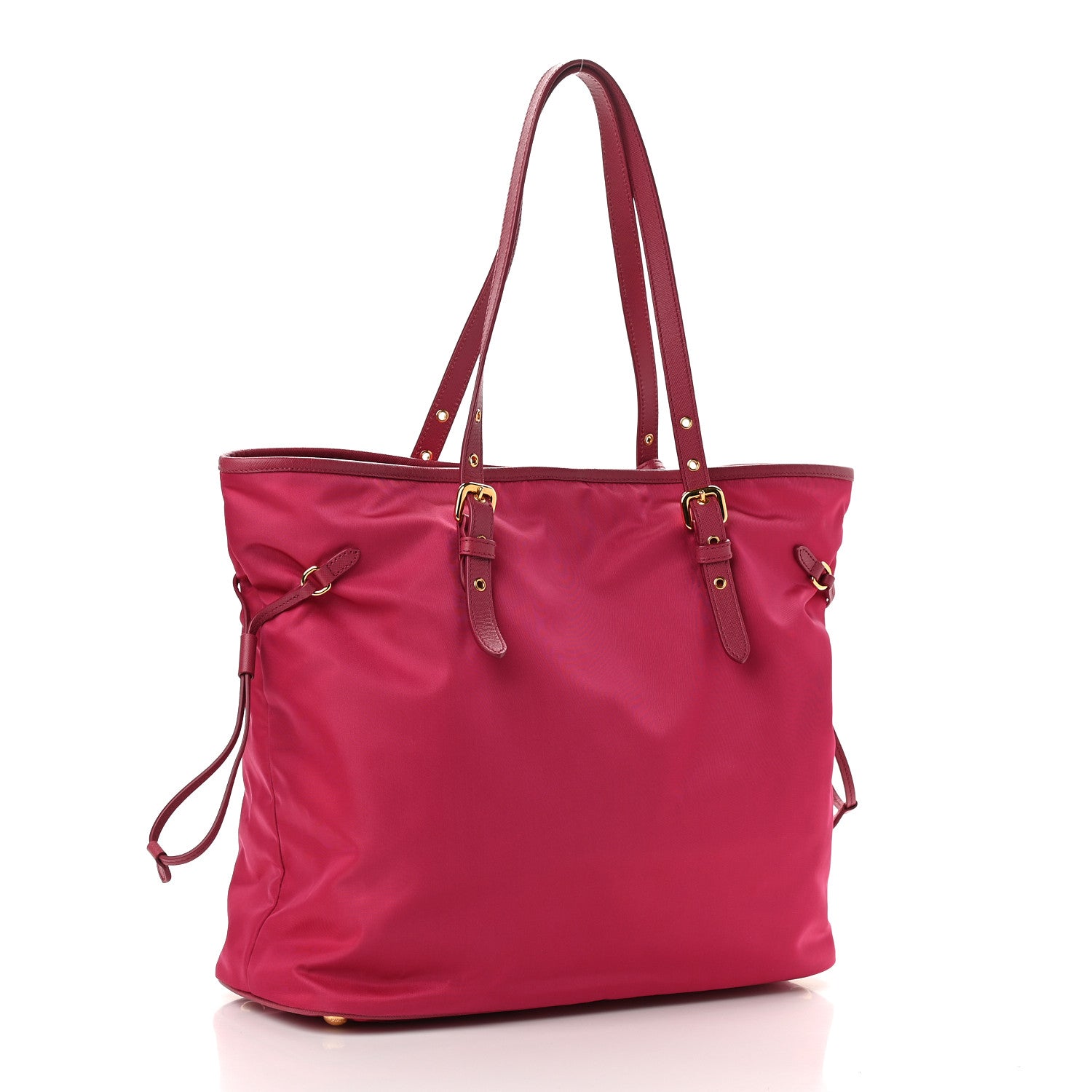 Prada Tessuto Nylon Saffiano Shopping Tote Ibisco 3 of 10
