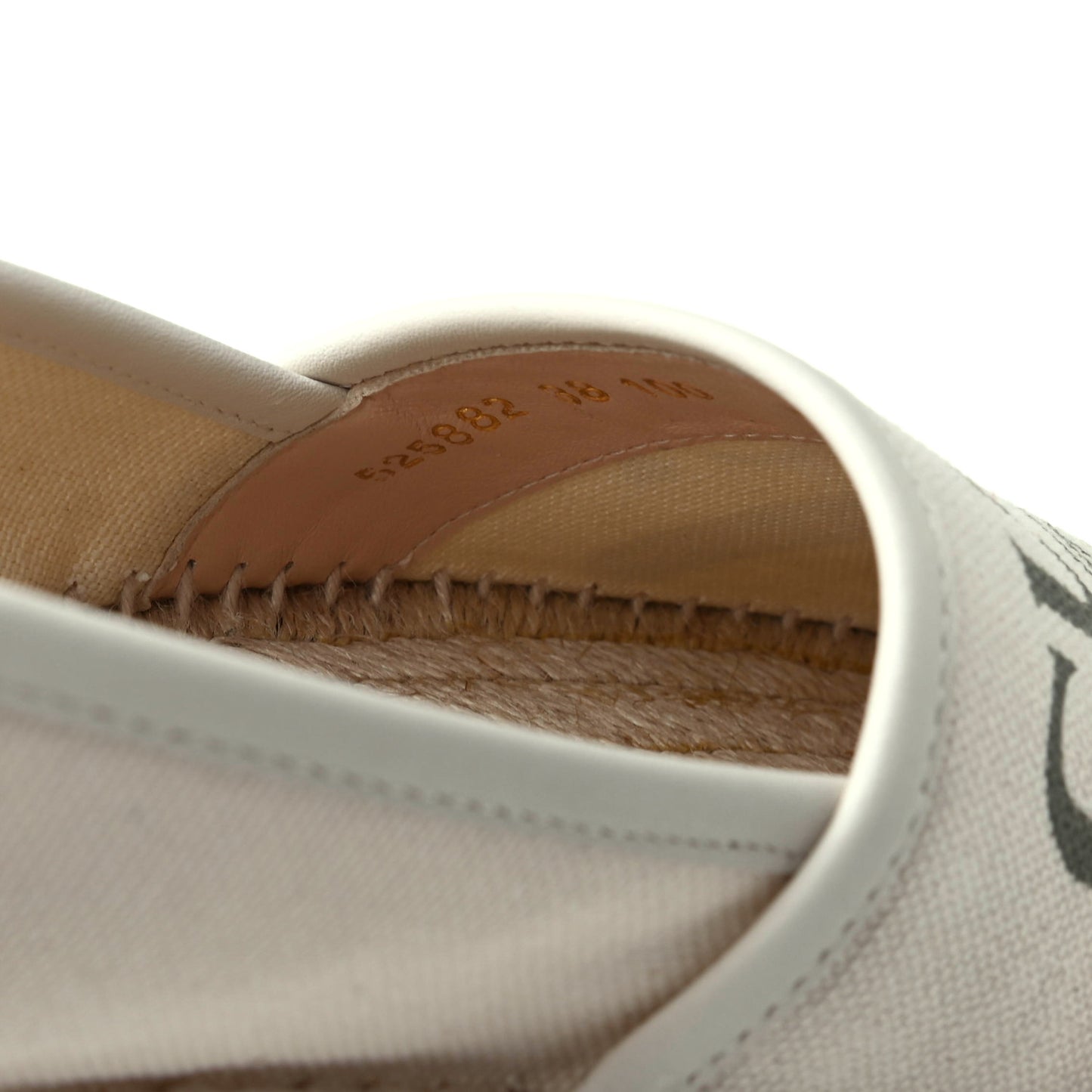 Canvas Logo Espadrilles 38 Greggio White